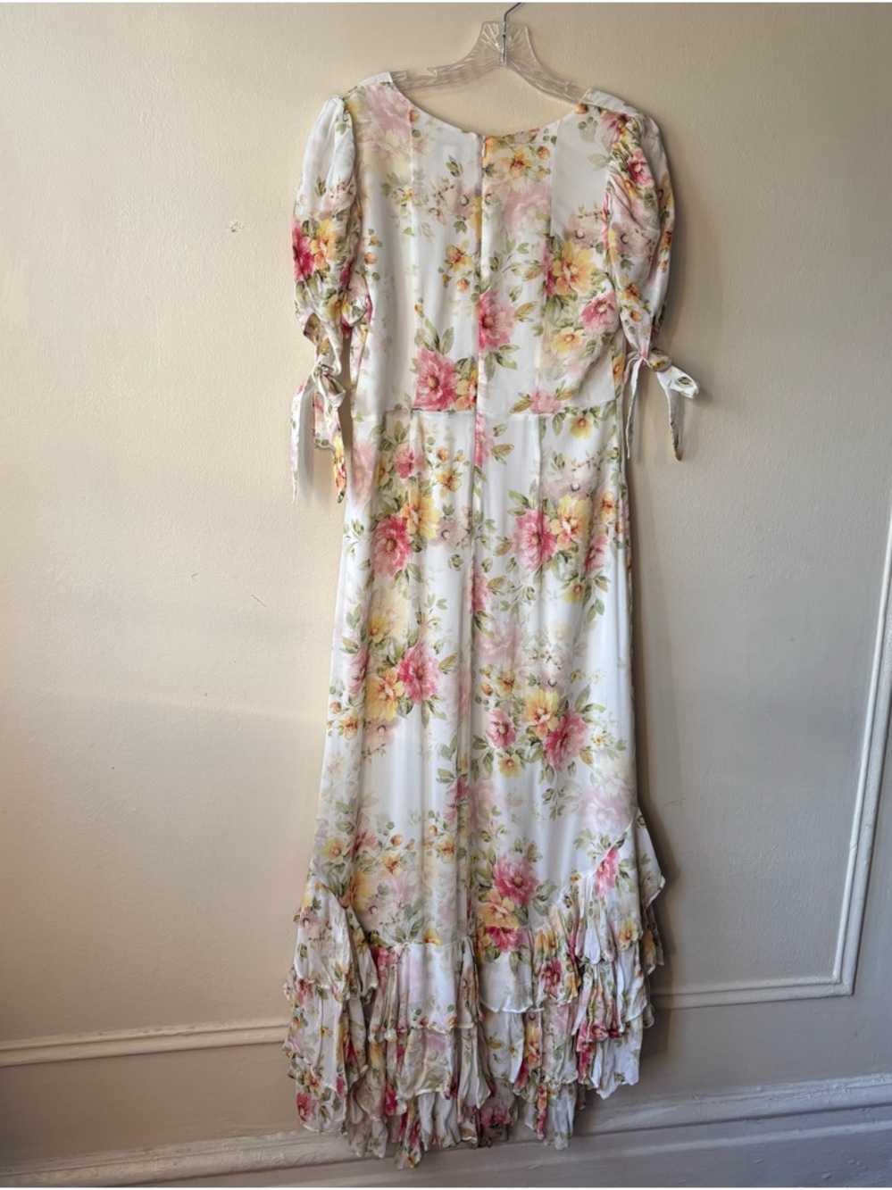 Yumi Kim Lydia Floral Bridesmaid Maxi Dress Sz XL Cottage core Run Small - Picture 14 of 16